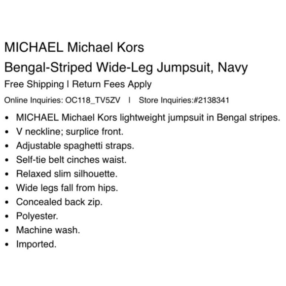 MICHAEL Michael Kors
Bengal Stripe Jumpsuit - Picture 9 of 10